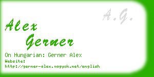 alex gerner business card